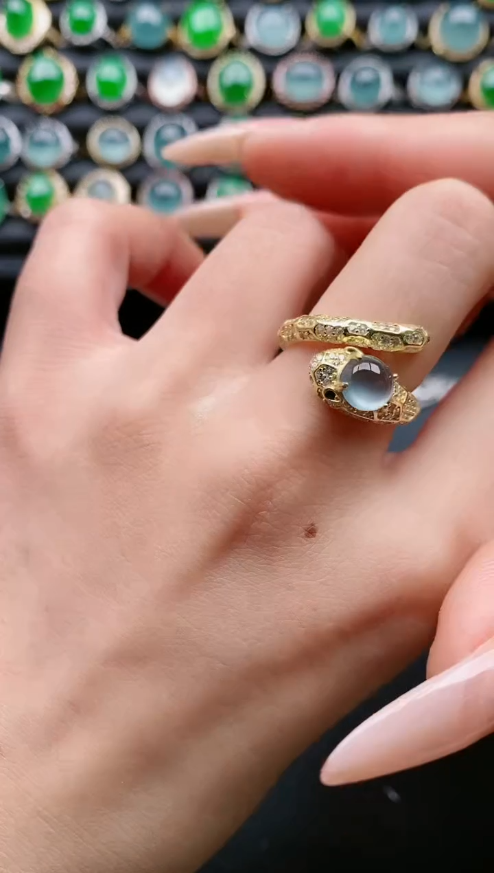 【闪购商品】翡翠戒指银S925镶嵌111111111