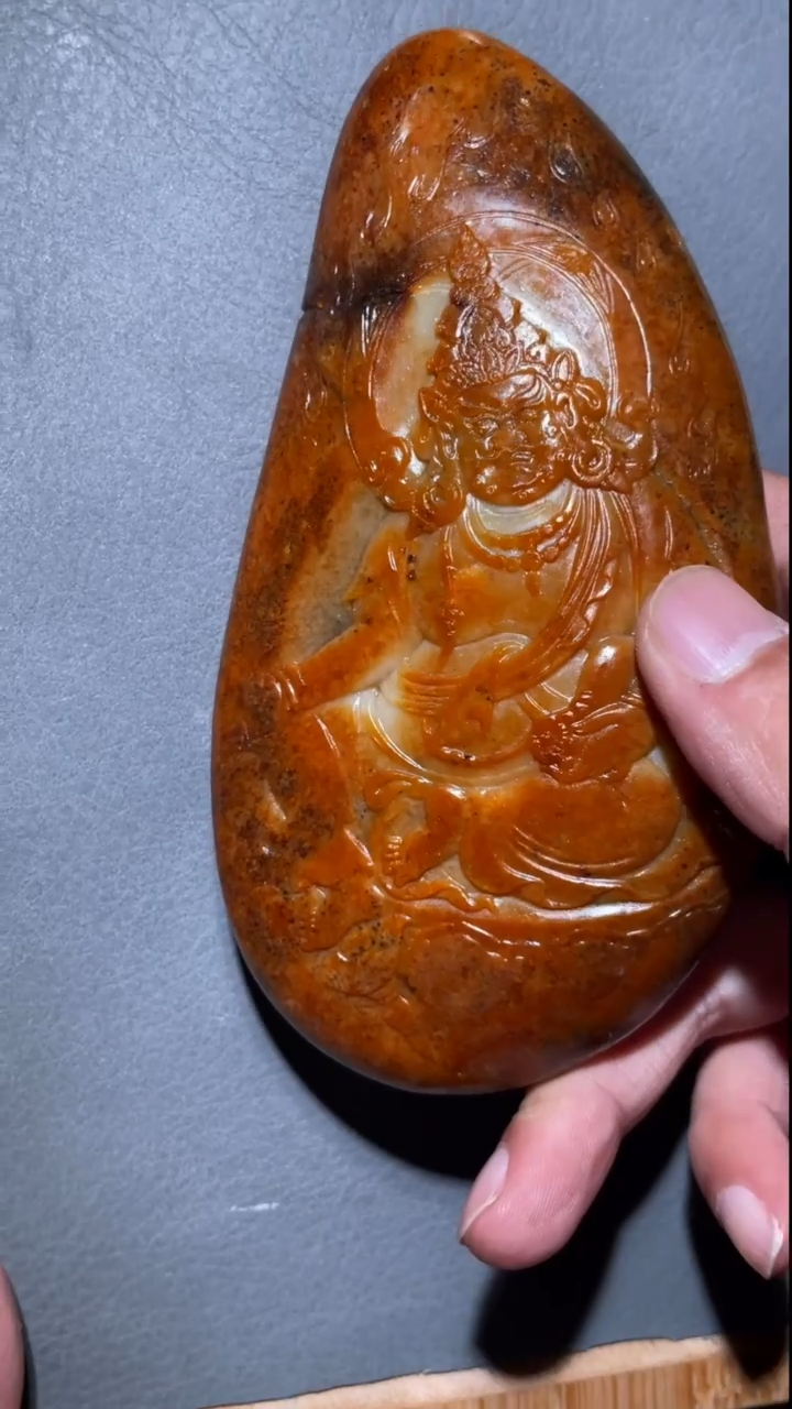 定制和田玉q00819   黄财神