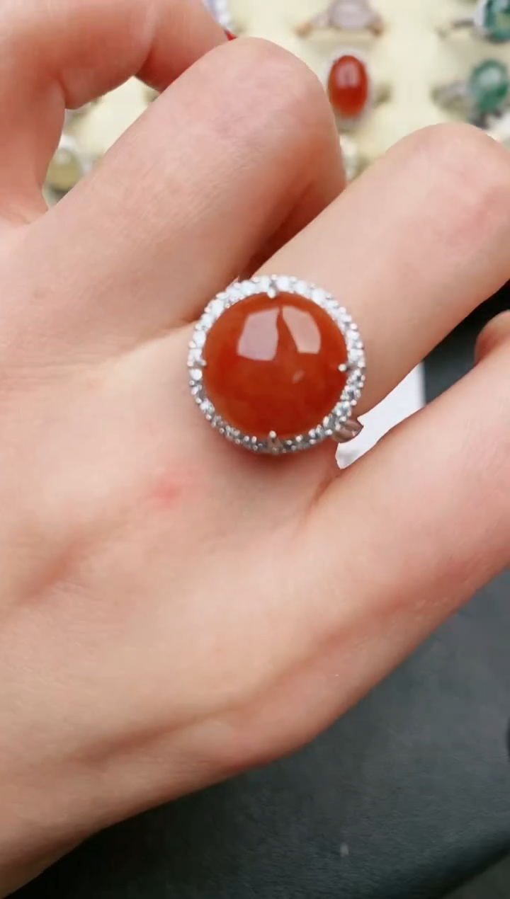 【闪购商品】翡翠戒指银S925镶嵌....