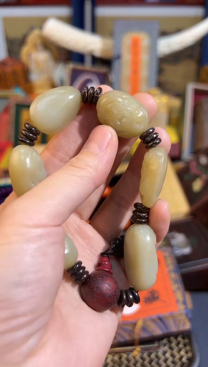 【闪购商品】和田玉（糖玉）手链未镶嵌30耶耶耶耶耶耶耶耶