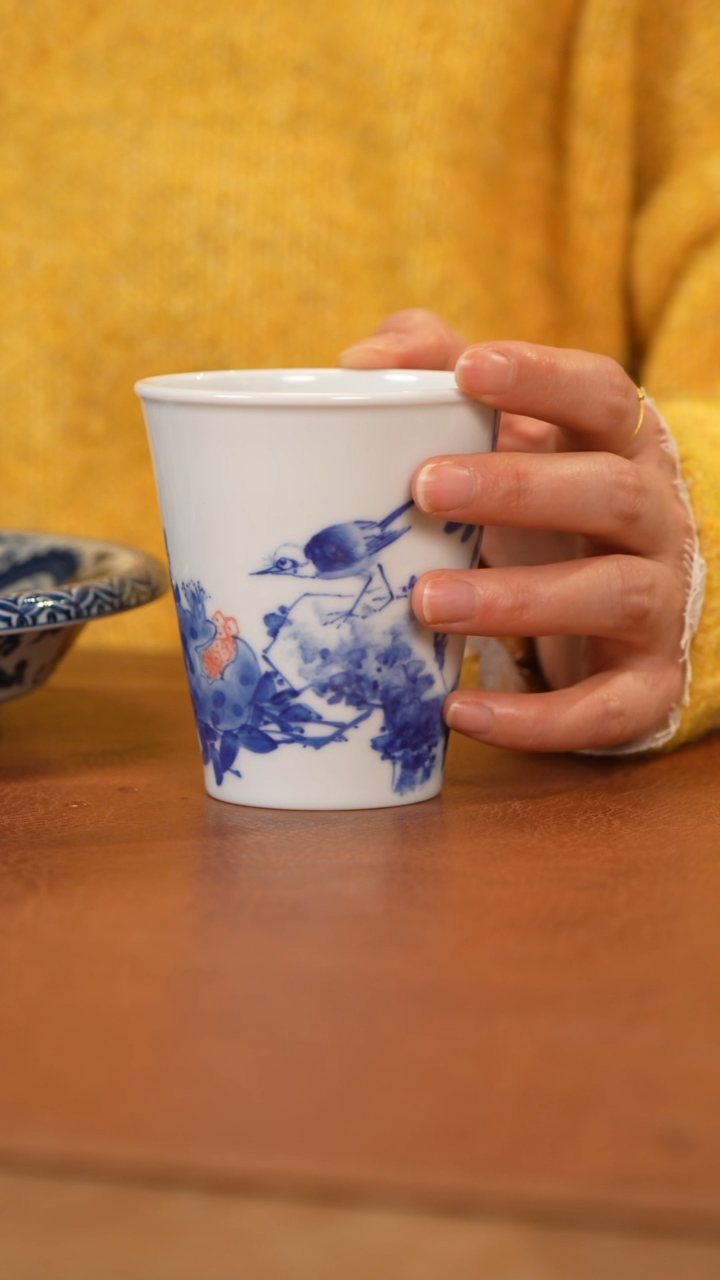 【闪购商品】杯融博花鸟可乐杯