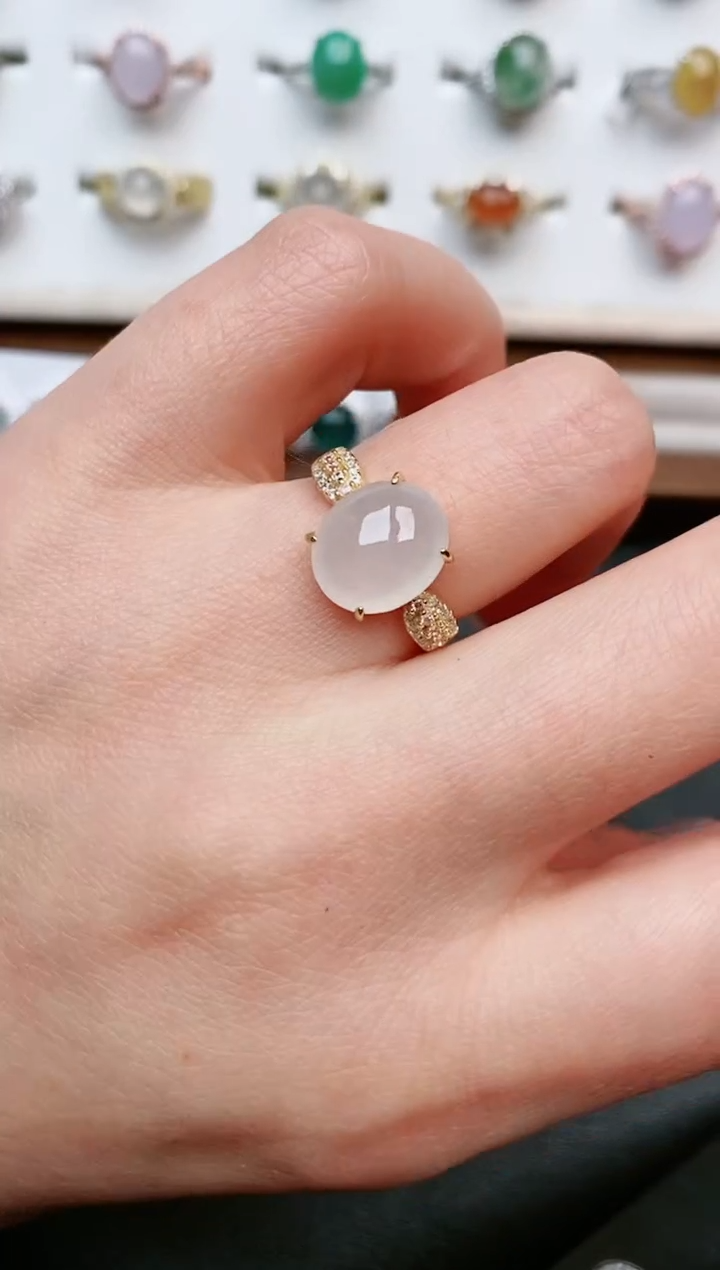 【闪购商品】翡翠戒指银S925镶嵌0000