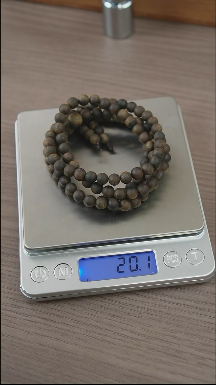 沉香手串东海南尖峰岭莺歌绿奇楠卡6圆珠多圈99沉