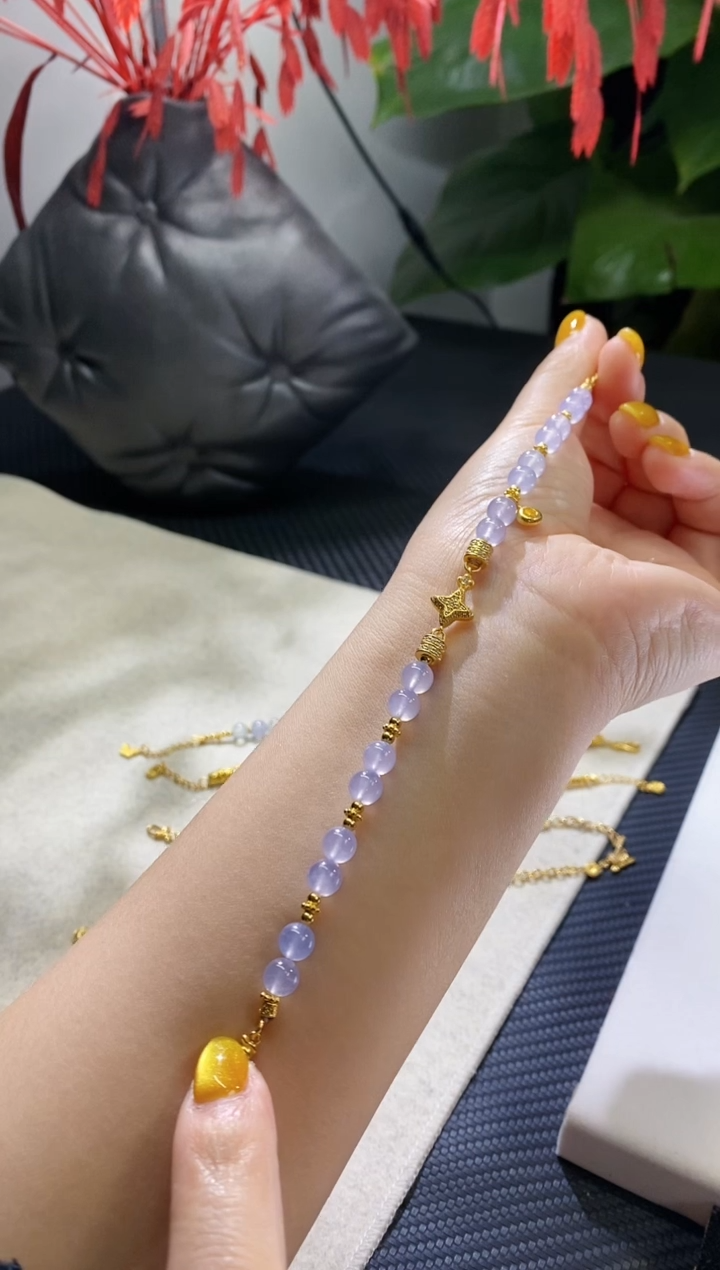 【闪购商品】翡翠挂件未镶嵌紫色手串