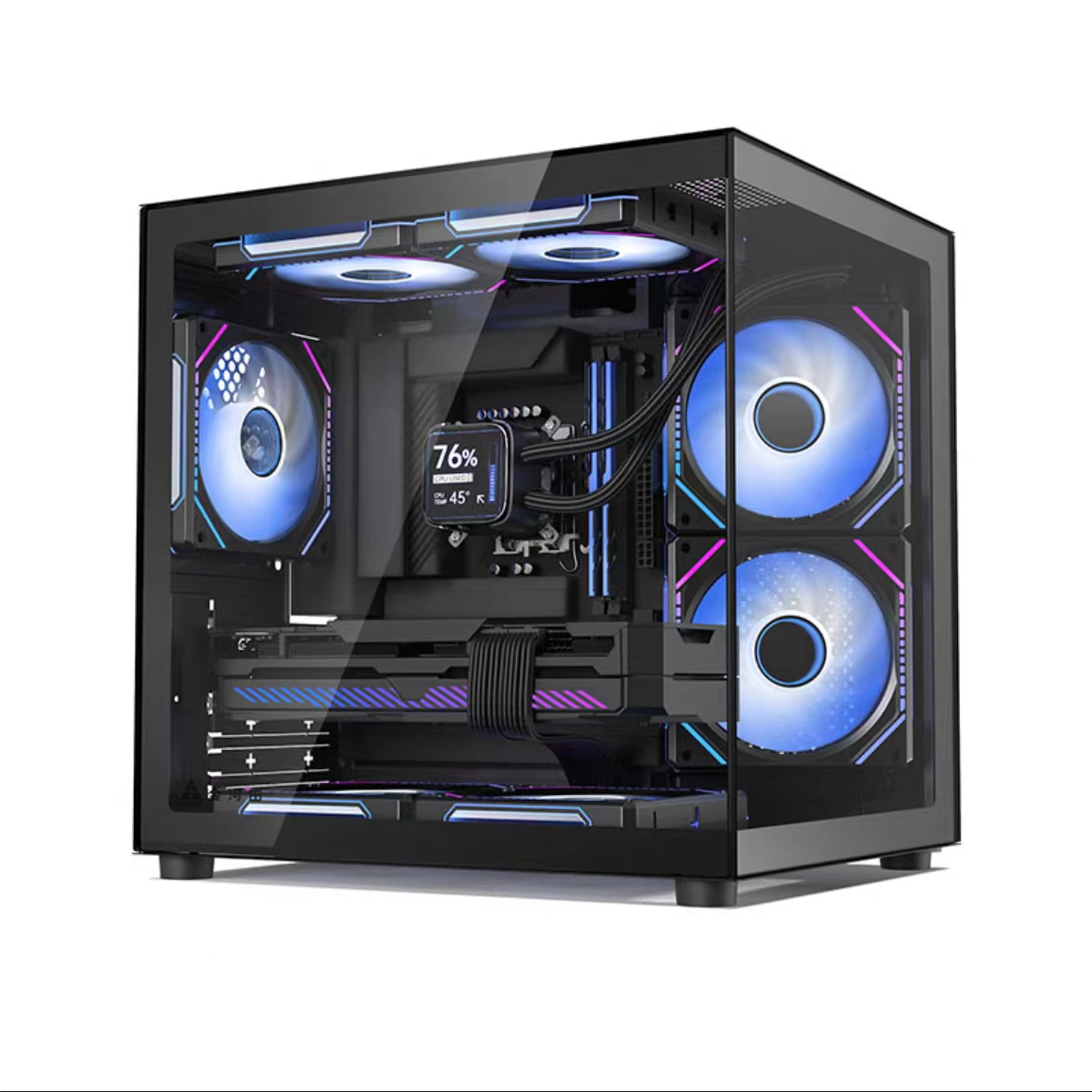 胡子装机12月特价机12400F/RTX4060海景房手提小机箱游戏电脑主机