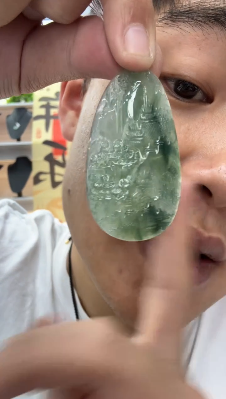 【闪购商品】翡翠颈饰未镶嵌天然翡翠A货孤品一件