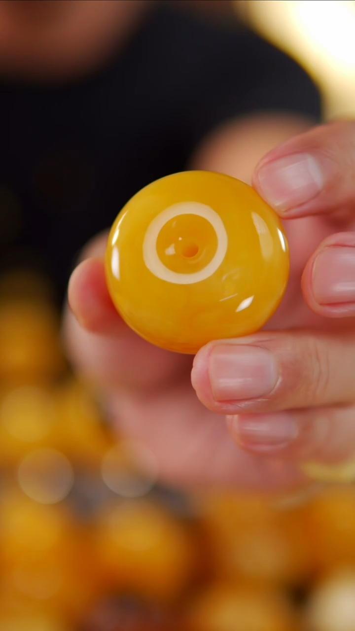 裸石琥珀未镶嵌焦皮料平安扣25