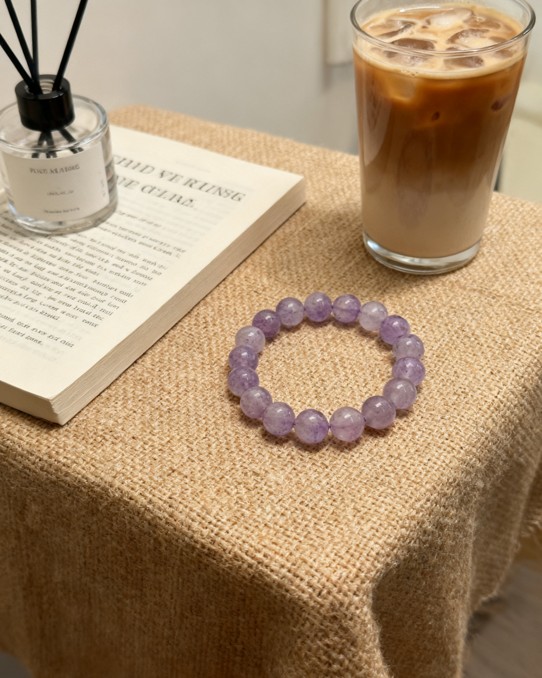 【浅紫云纱】12mm天然紫水晶手串