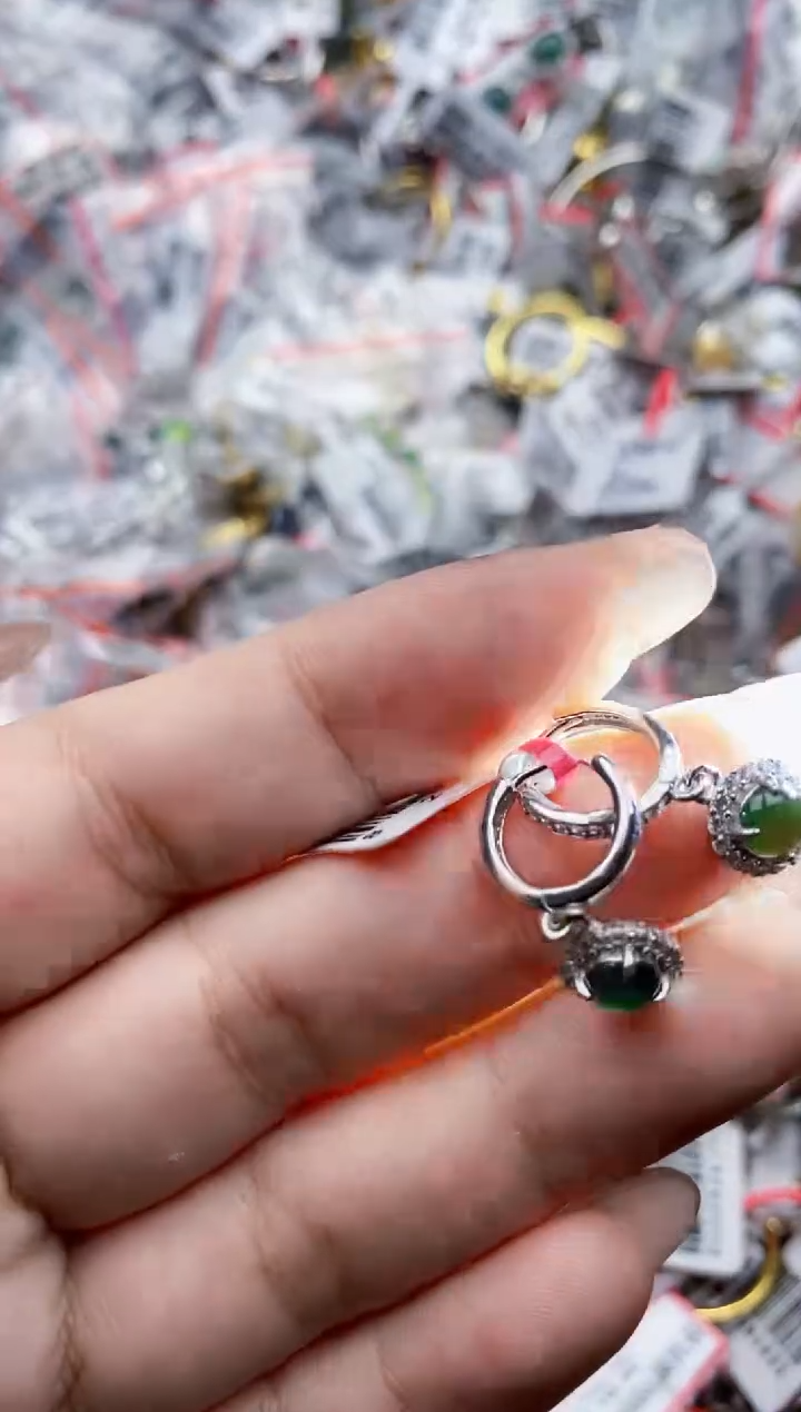 【闪购商品】翡翠戒指银S925镶嵌22222---10