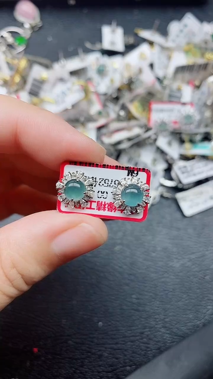 银S925镶嵌戒指翡翠1