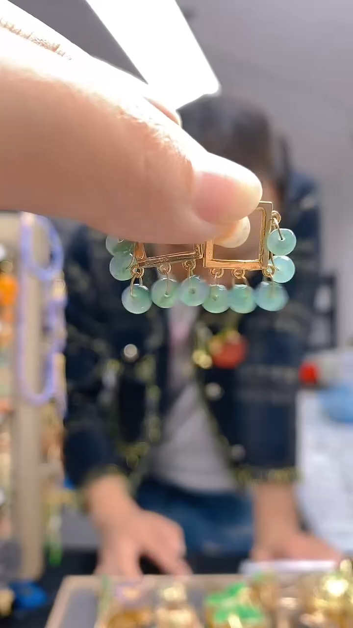 【闪购商品】翡翠耳饰合金0267翡翠耳包