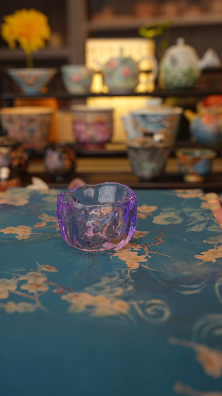 【闪购商品】福利品 紫色琉璃杯