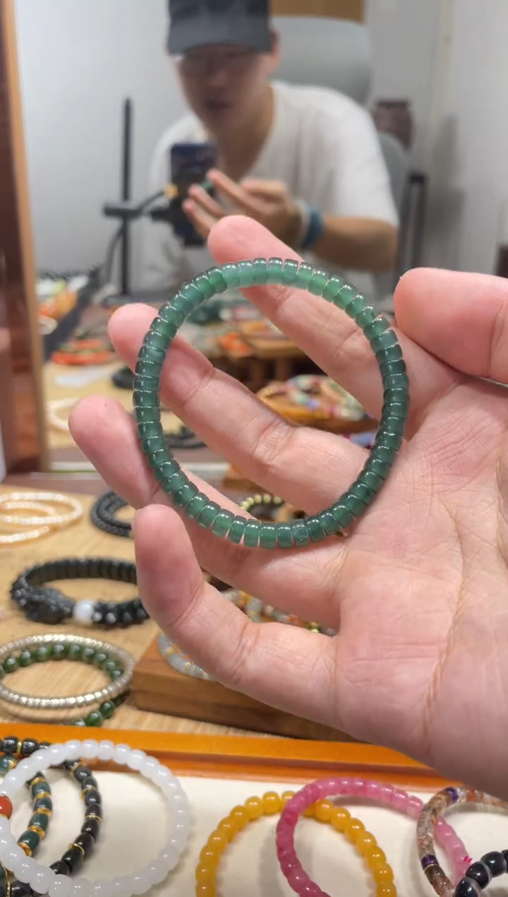 未镶嵌手串翡翠6mm高冰翡翠手串