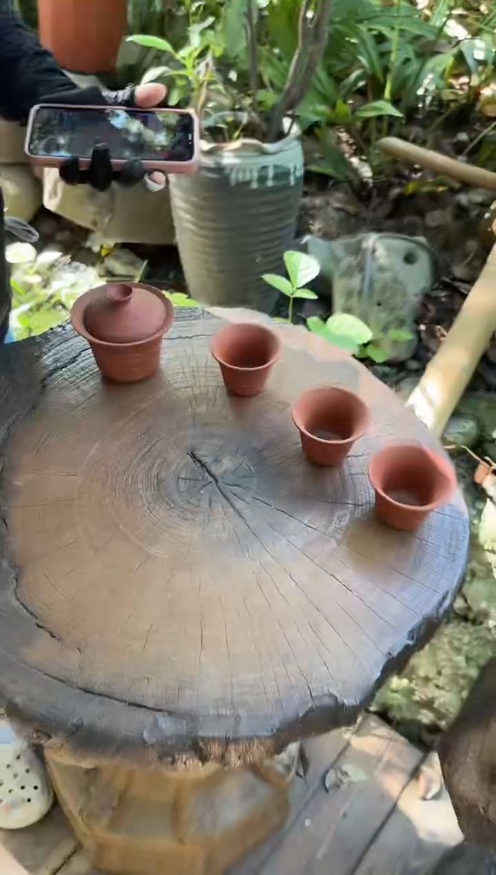 人造石仿木干泡茶盘