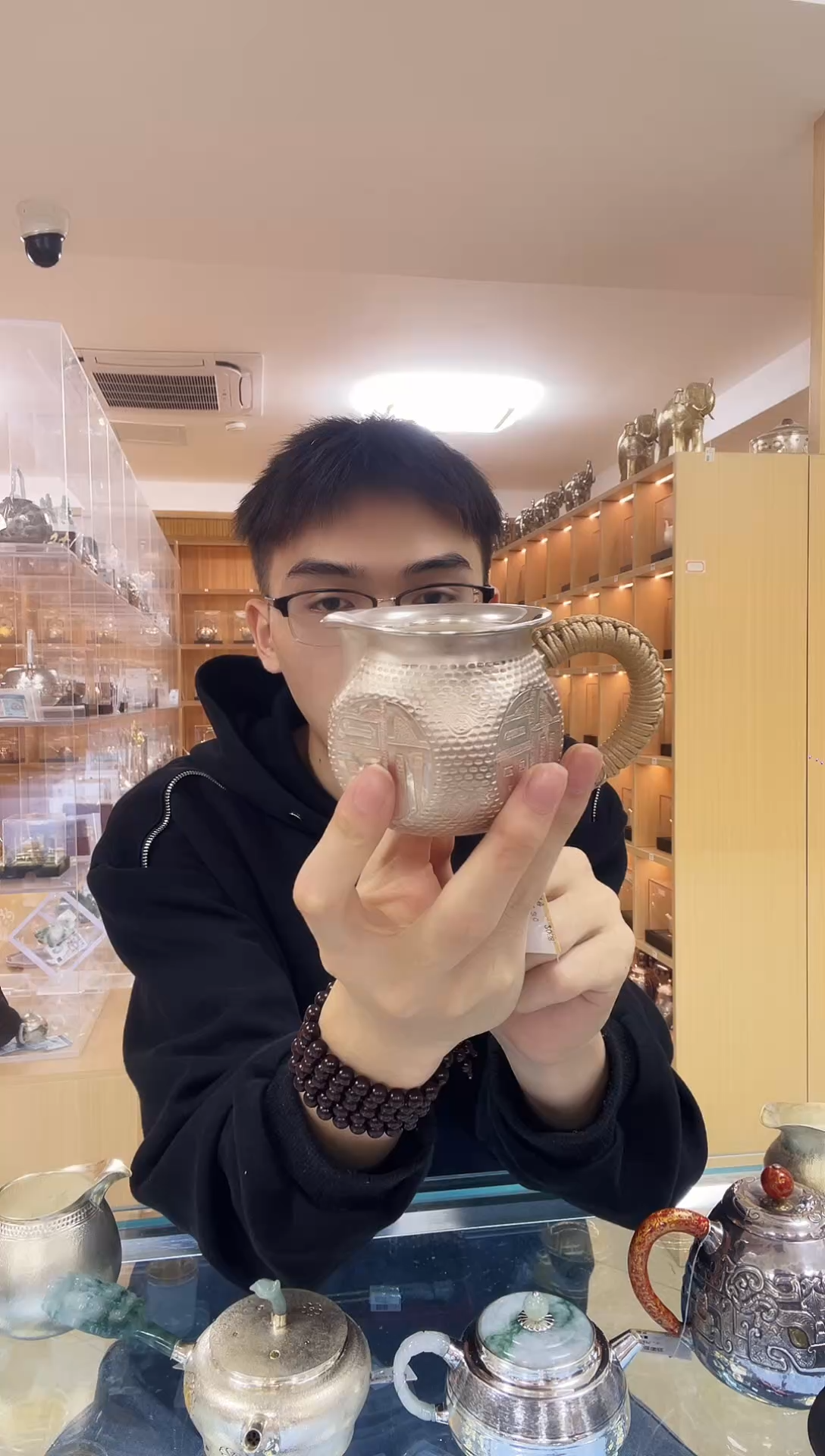 古悦足银999公道杯           