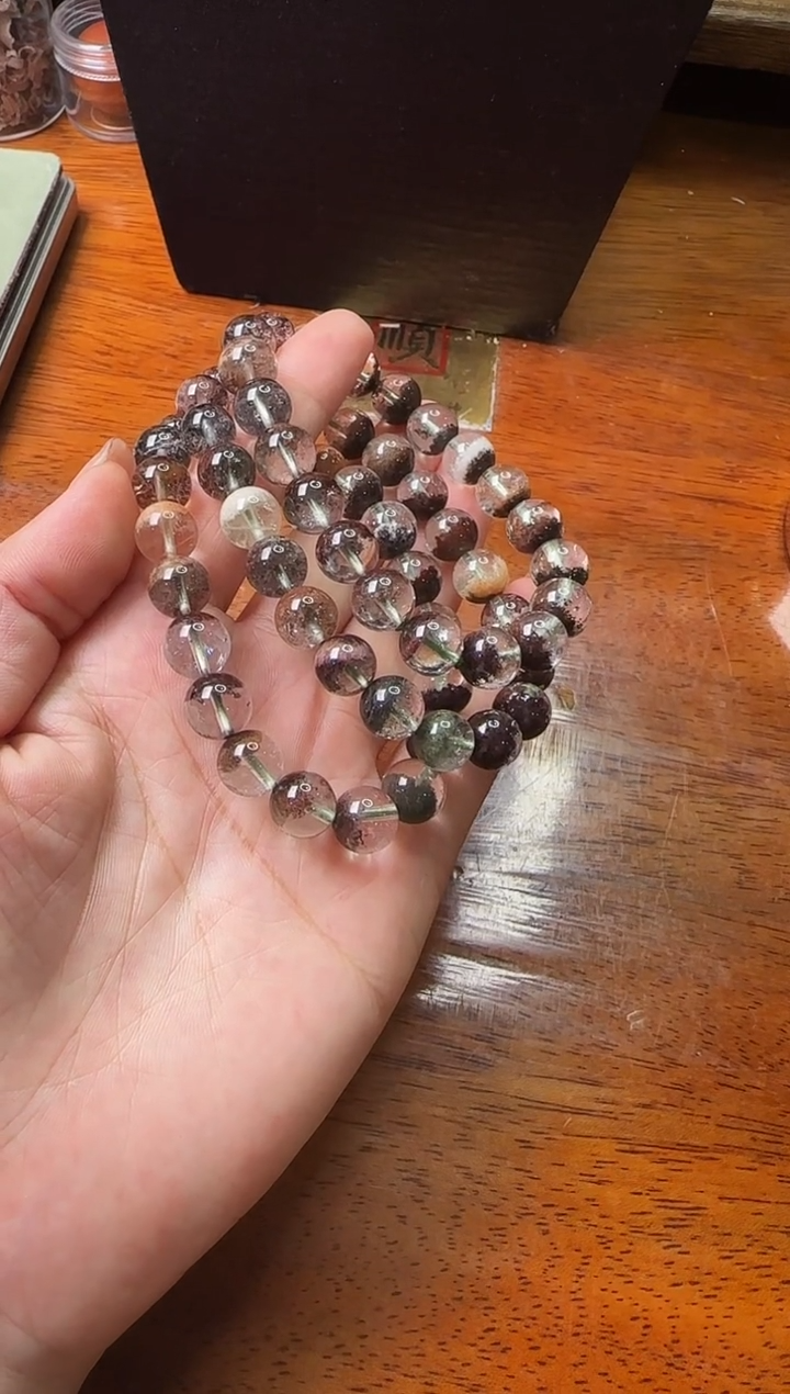 【闪购商品】水晶手串未镶嵌ZY03-0210mm绿幽灵多样性发一