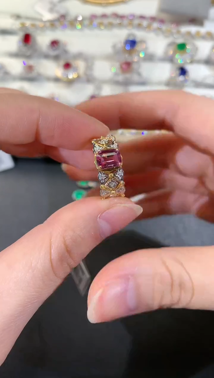 【闪购商品】彩色蓝宝石戒指14K金镶嵌R269|5800