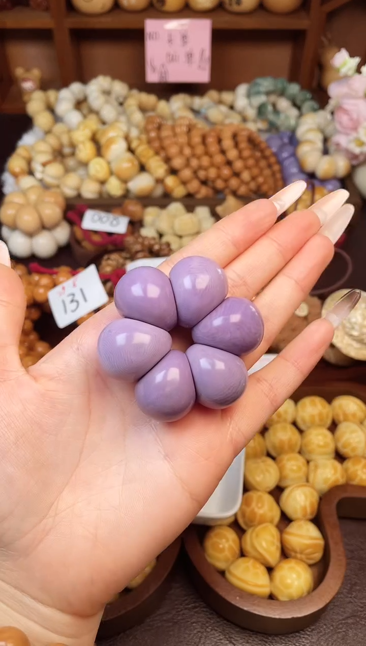 手串菩提根/象牙果紫色手捻