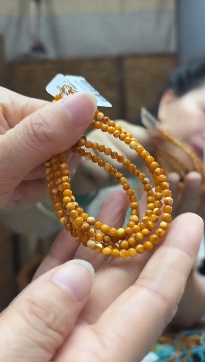 未镶嵌颈饰蜜蜡多样性发一件素圈长链