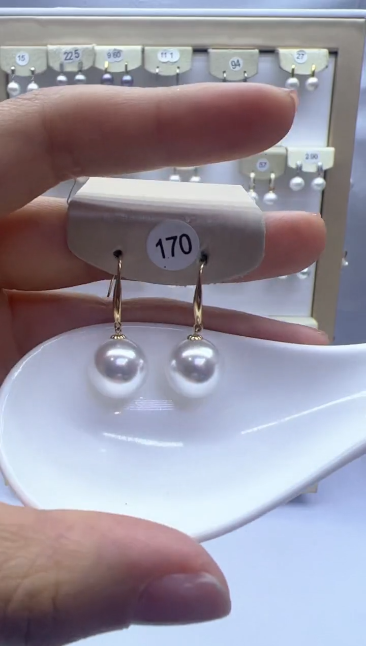 【闪购商品】淡水珍珠耳饰18K金镶嵌170