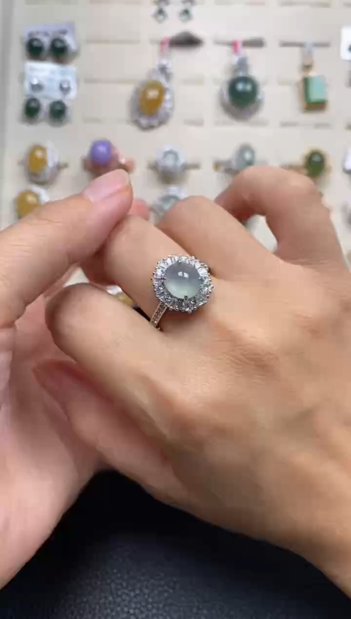 【闪购商品】翡翠戒指银S925镶嵌1111