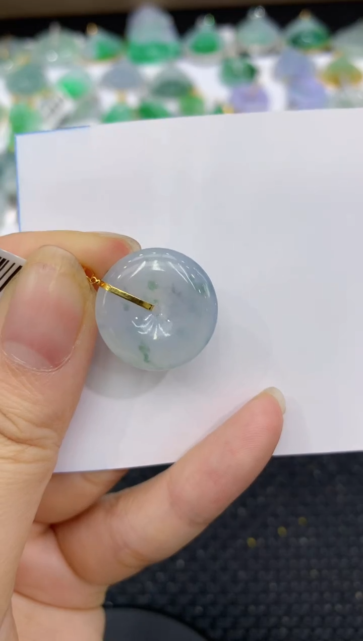 【闪购商品】翡翠颈饰18K金镶嵌11111111111