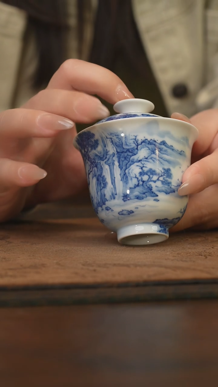 杯柴窑青花破价福利