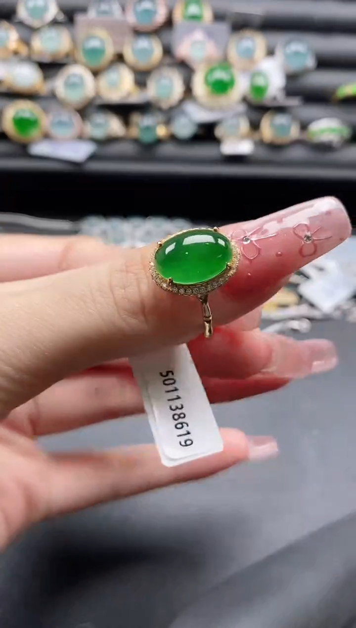 【闪购商品】翡翠戒指银S925镶嵌1111