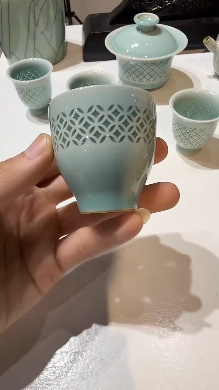 青瓷手工茶器包邮
