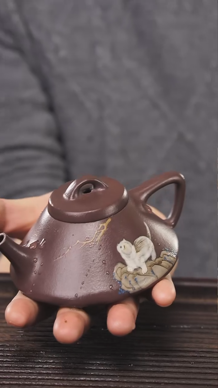 【闪购商品】紫砂茶壶160cc老紫泥顾氏手工紫砂