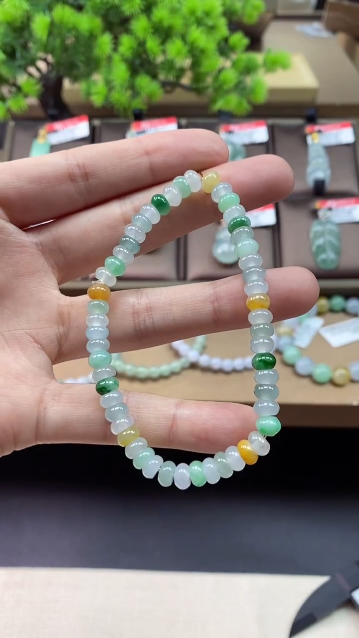 【闪购商品】翡翠手串未镶嵌算盘珠手串