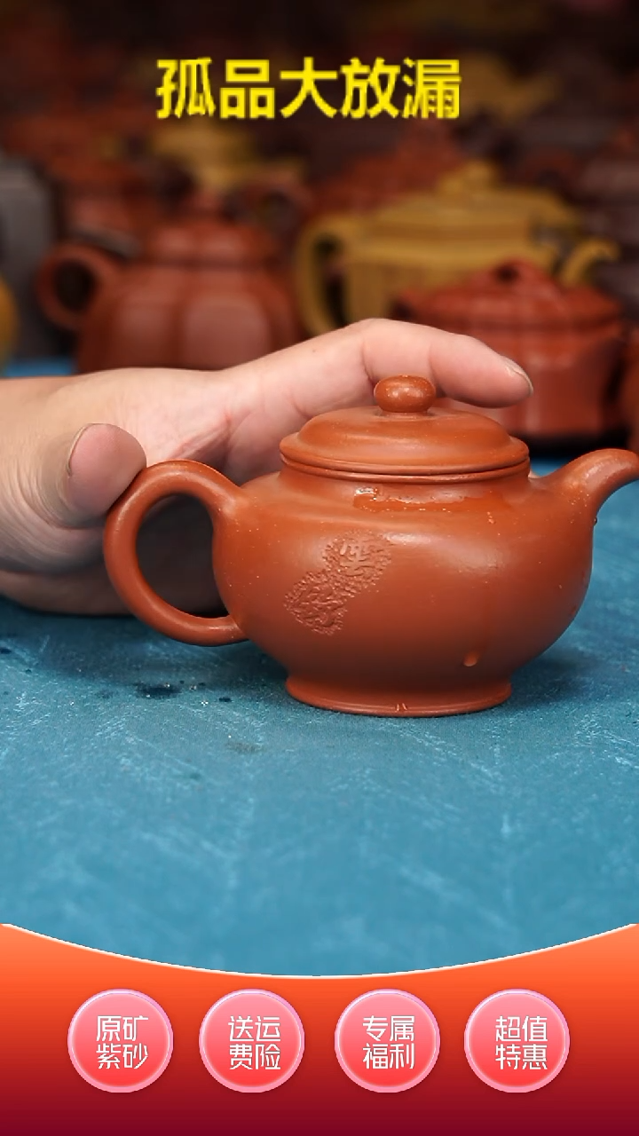 【闪购商品】紫砂茶壶红降坡掇只200茶宠