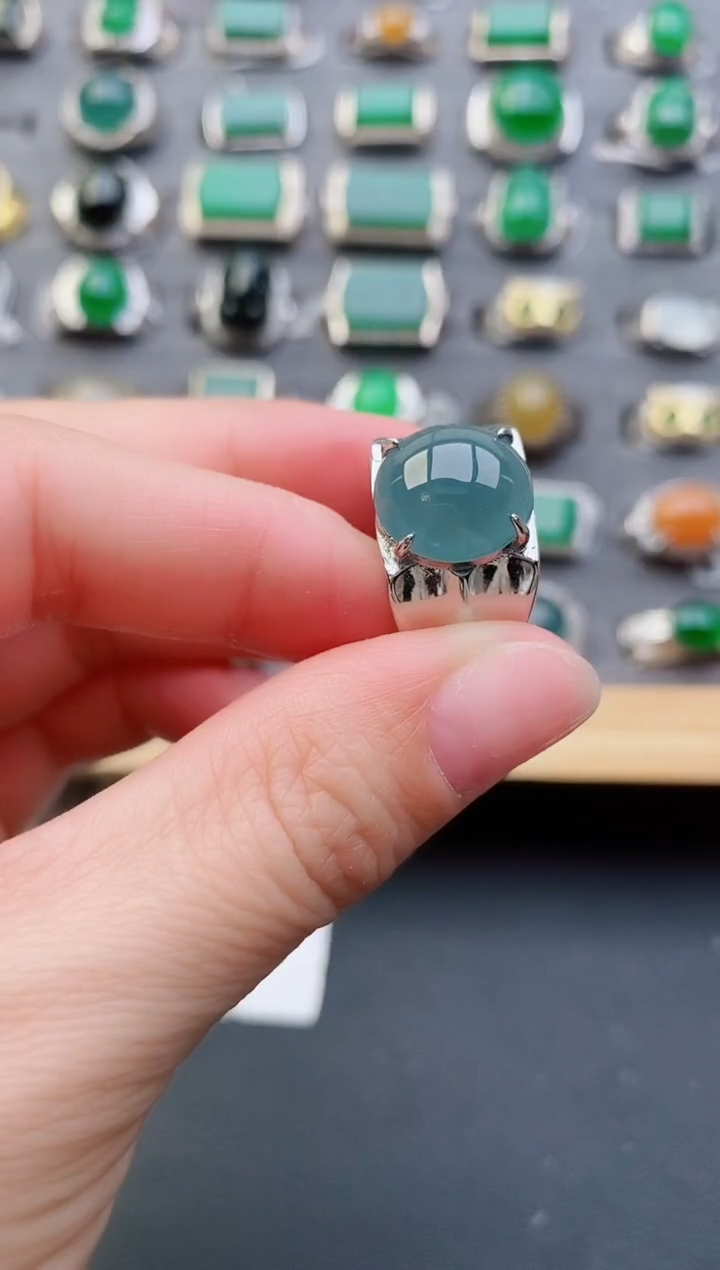 【闪购商品】翡翠戒指银S925镶嵌1212