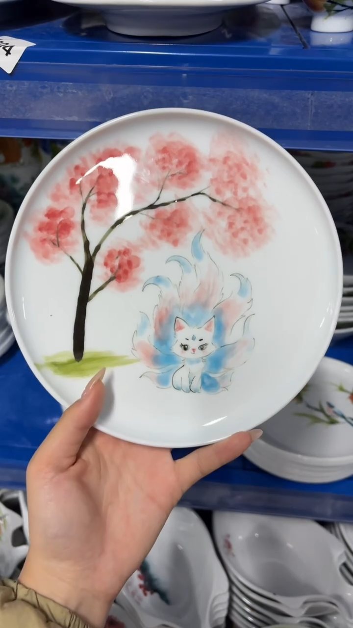 景德镇手绘釉中彩（食品级）壶承