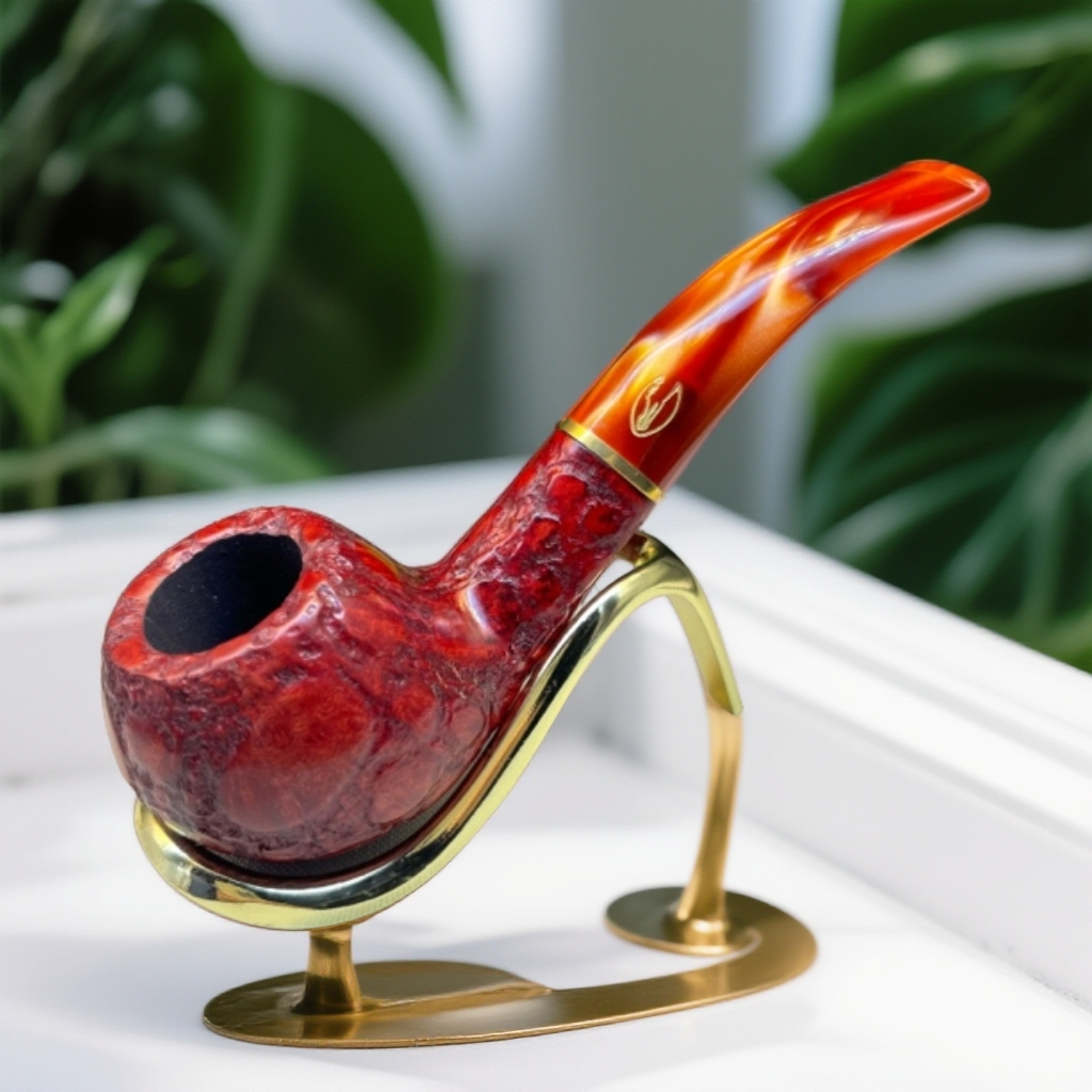 鳄鱼系列673ks型牛头石楠木烟斗