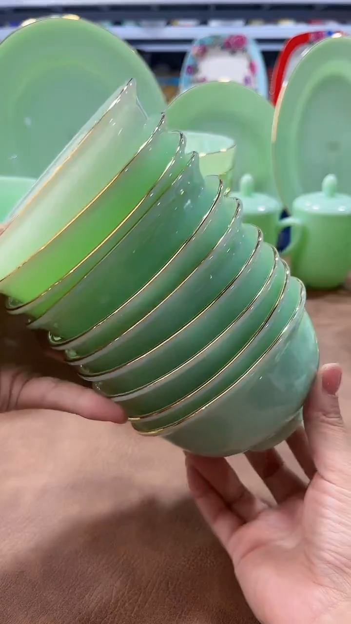 玉瓷4.5英寸饭碗10个景德镇餐具