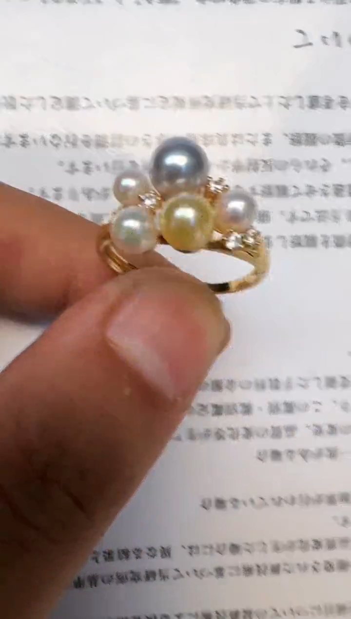 海水珍珠银S925镶嵌戒指戒指