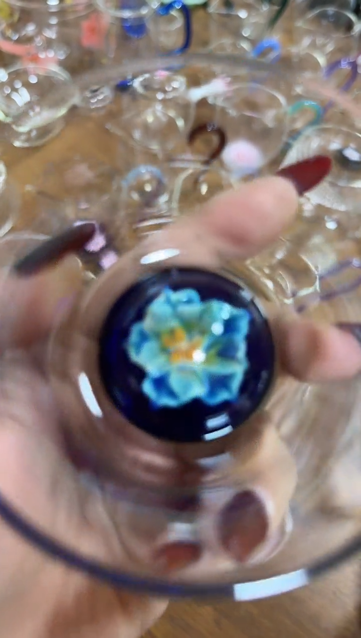 【闪购商品】蓝花主人杯高硼硅