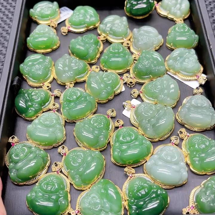 【老郑家】18k金和田玉佛公挂件  多样性发一件不带链 1510