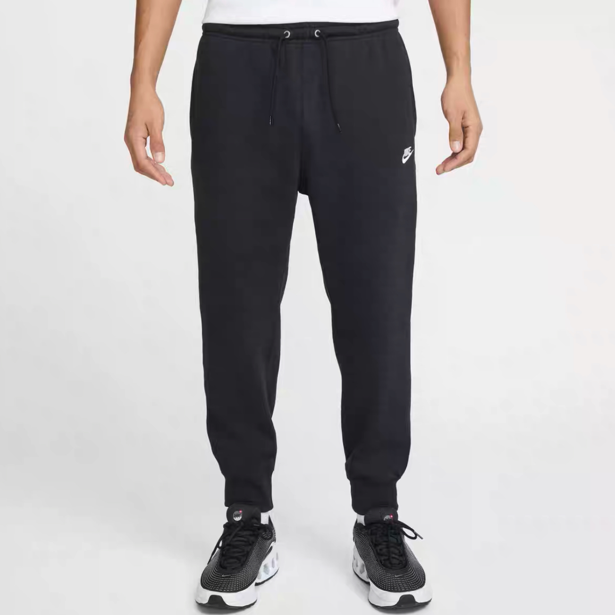 耐克/NIKE男子黑色春季新款法式毛圈运动感长裤 FN3802010 #HB