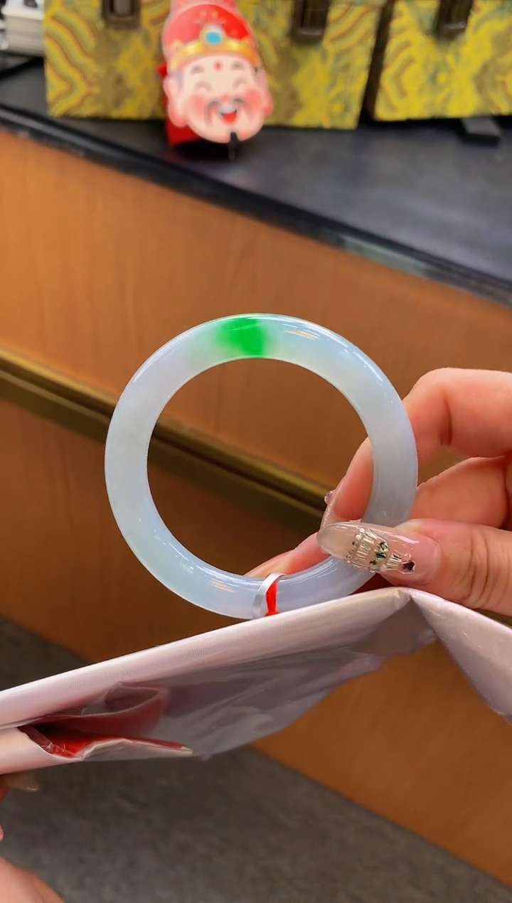 未镶嵌手镯翡翠-F125-圆条55.1