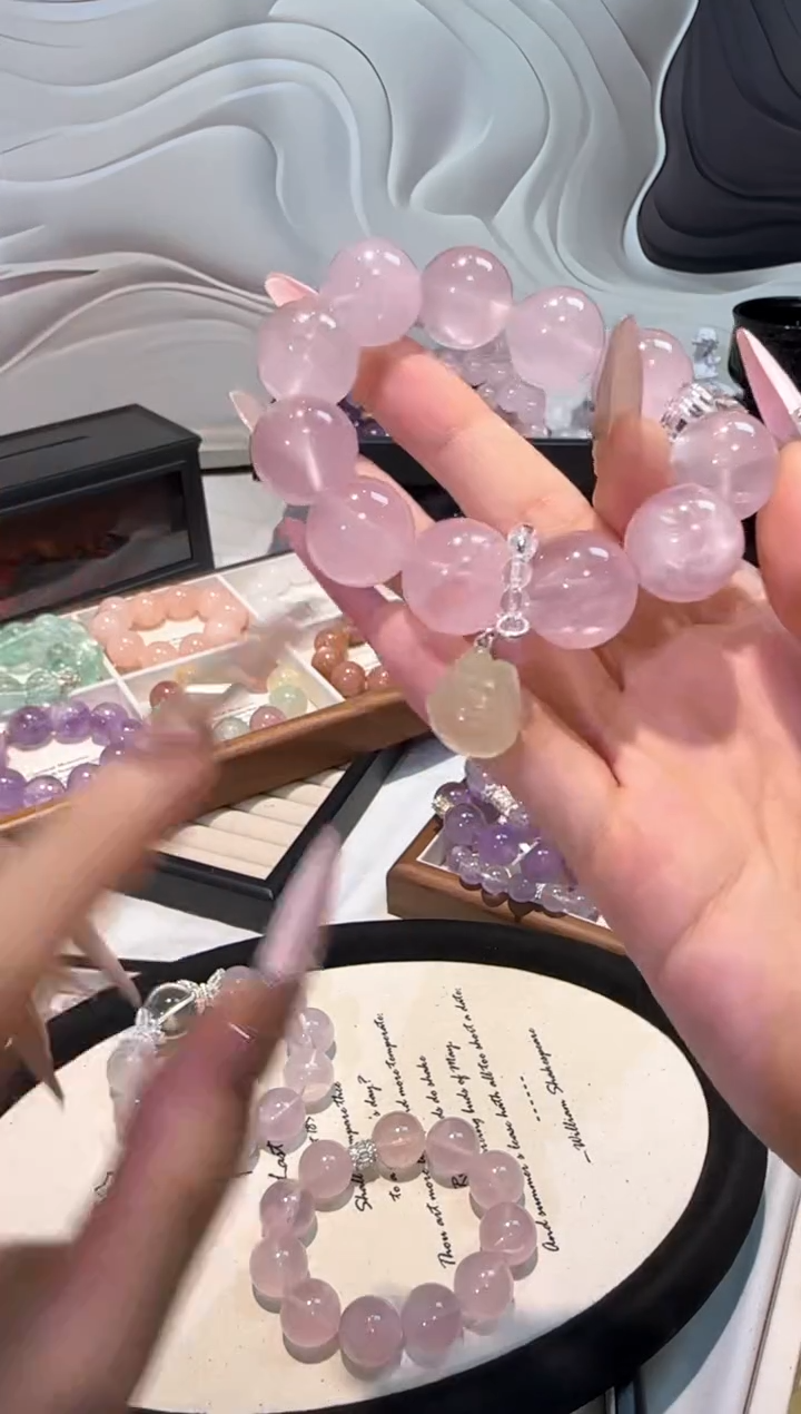 水晶手串未镶嵌【拍2单】粉色KITTY