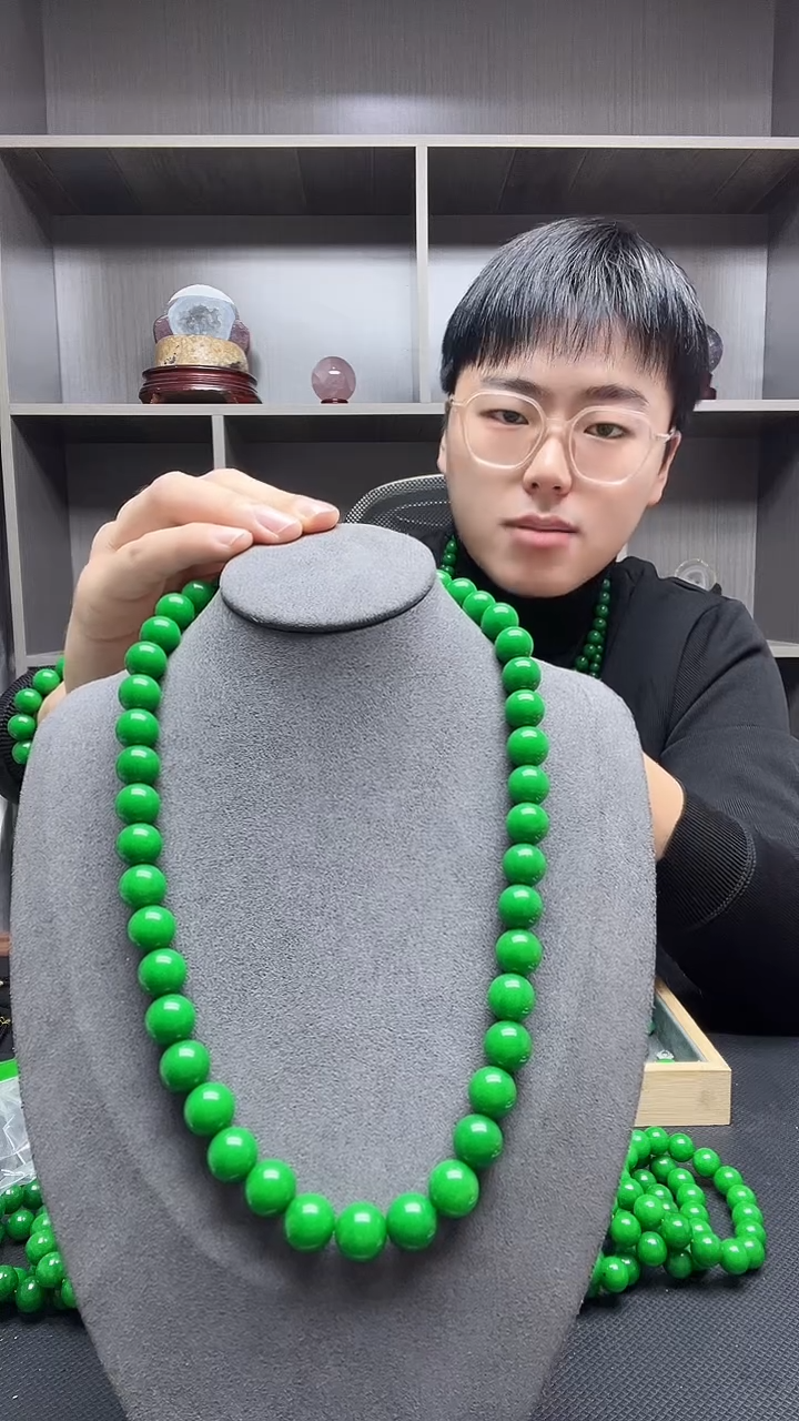 项链14K金镶嵌翡翠项链