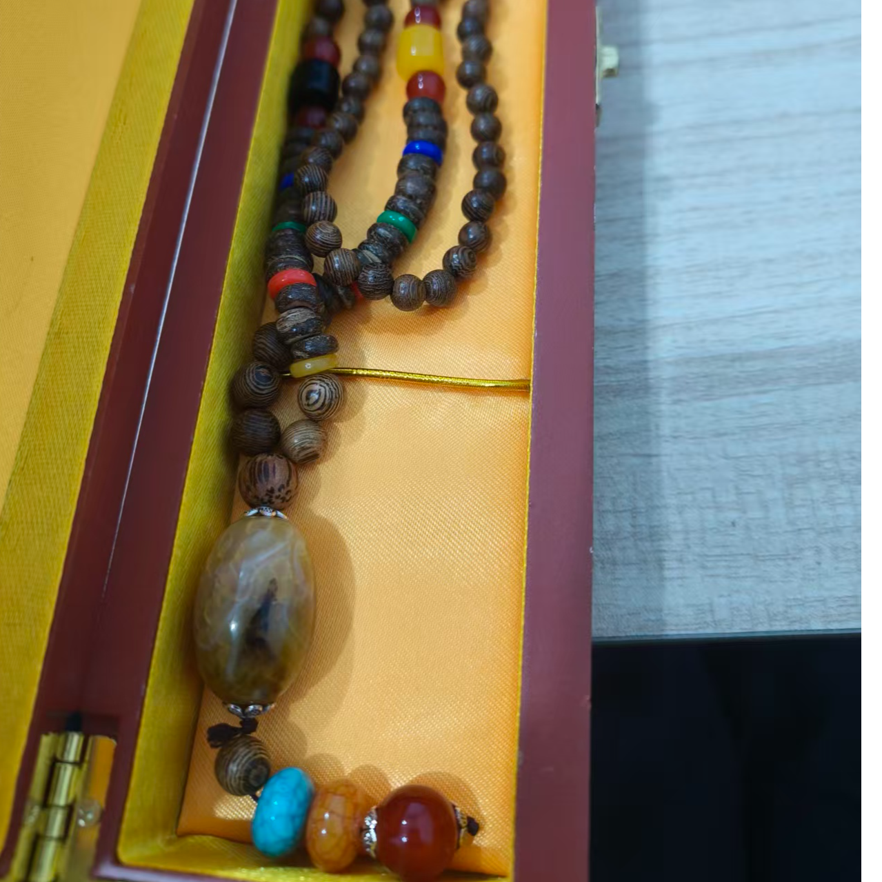 s1520 鸡翅木手串多圈【无礼盒】