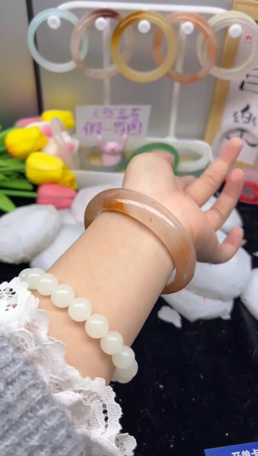 【闪购商品】石英质玉（黄龙玉）手镯未镶嵌91