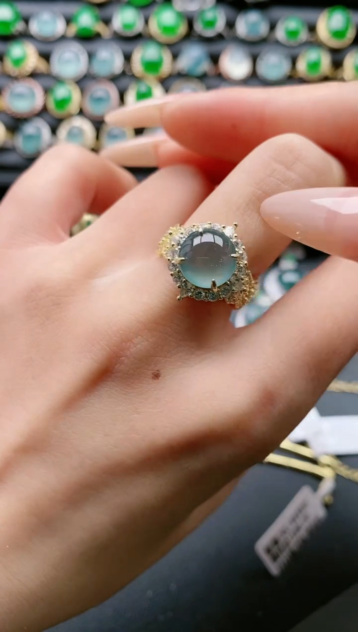 【闪购商品】翡翠戒指银S925镶嵌1111111