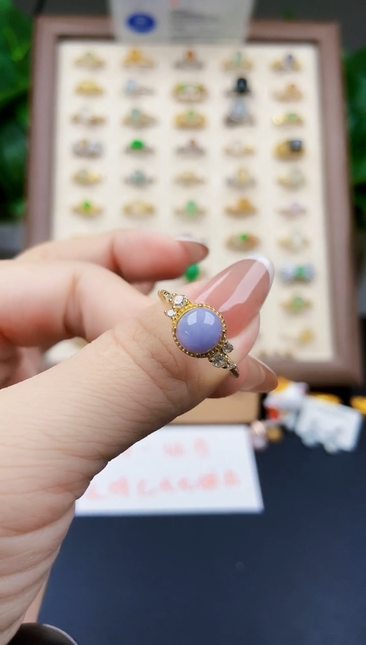 银S925镶嵌戒指翡翠12