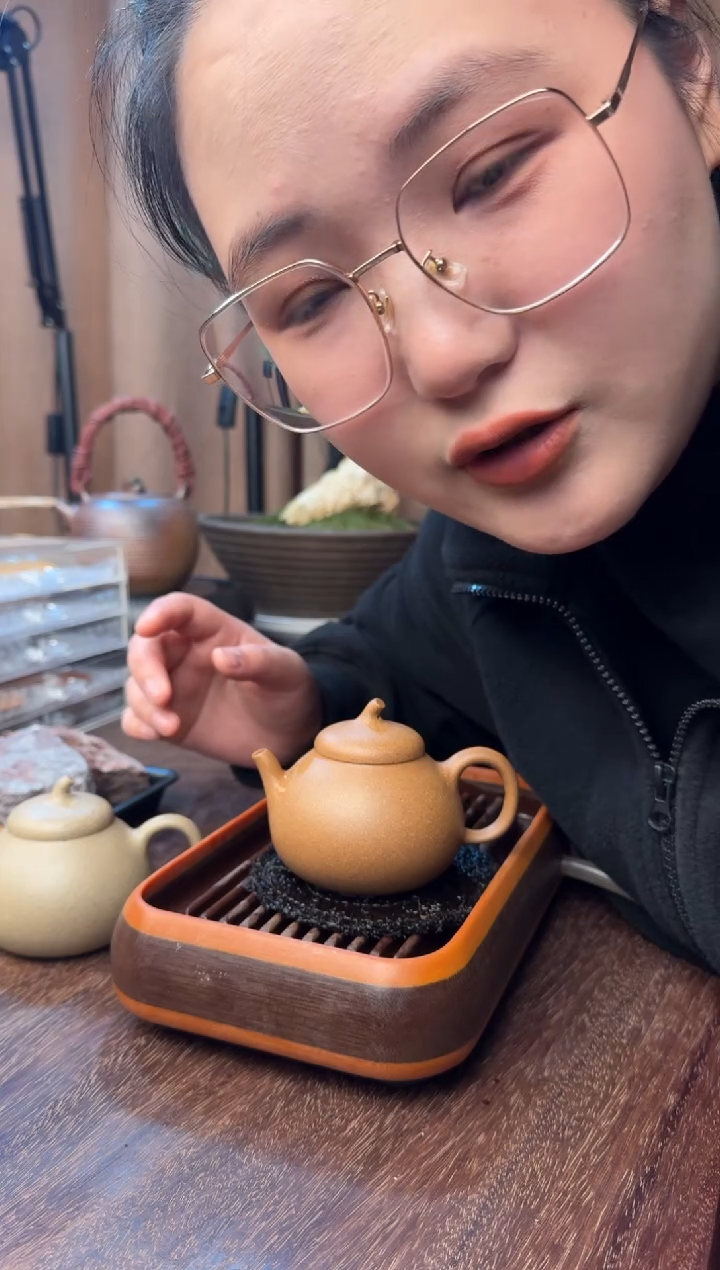 茶壶紫砂茄瓜-半手工制-宝山降坡泥电窑-30目-容量：170CC