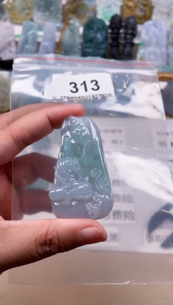 【闪购商品】翡翠颈饰未镶嵌天然缅甸A货翡翠313