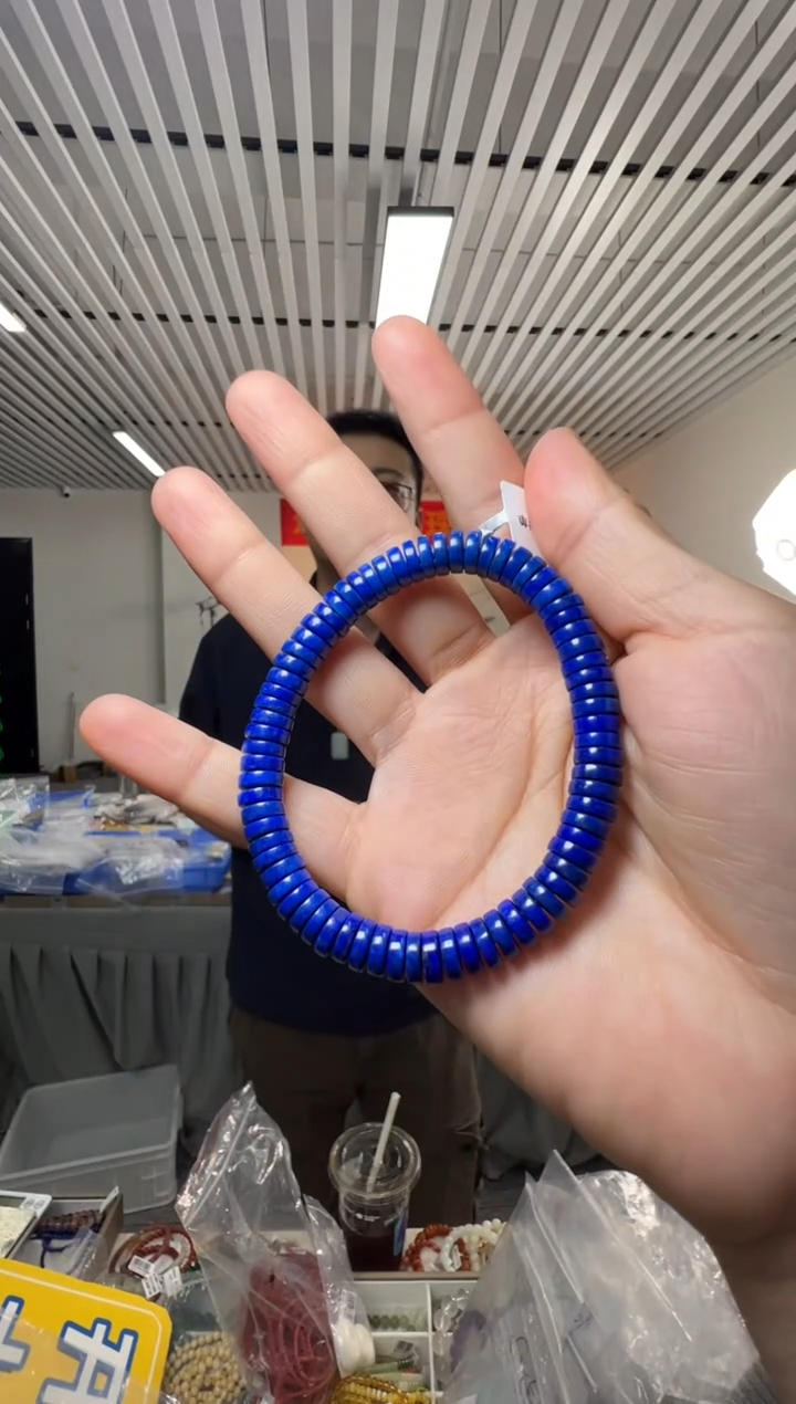 未镶嵌青金石手串精品青金石药片单圈手串